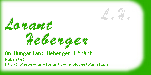 lorant heberger business card
